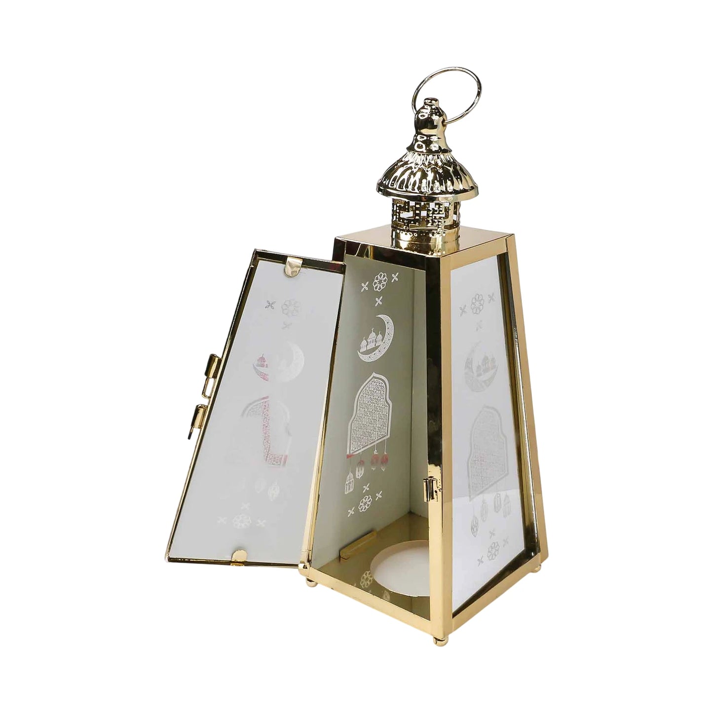 Lanterne Pyramide Miroir Or - Librairie Oxford City