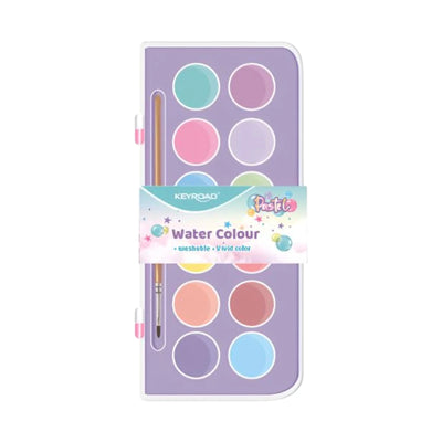 Keyroad - Palette Aquarelle 12 Couleurs avec Pinceau - Librairie Oxford City