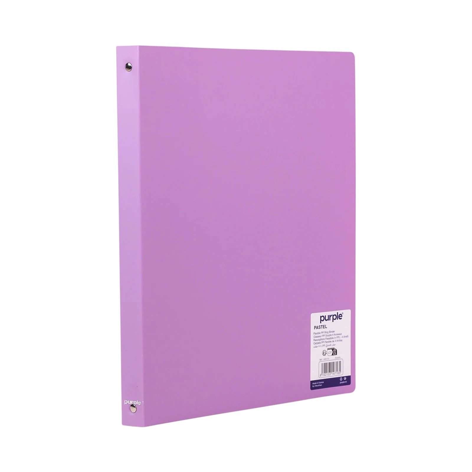 Classeur PP Souple Purple Pastel A4 Dos 20mm – 4 Anneaux – Assortis - Librairie Oxford City