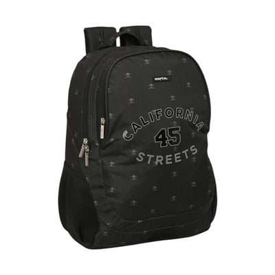 Sac à dos scolaire Sartia California — 2 compartiments, noir - Librairie Oxford City