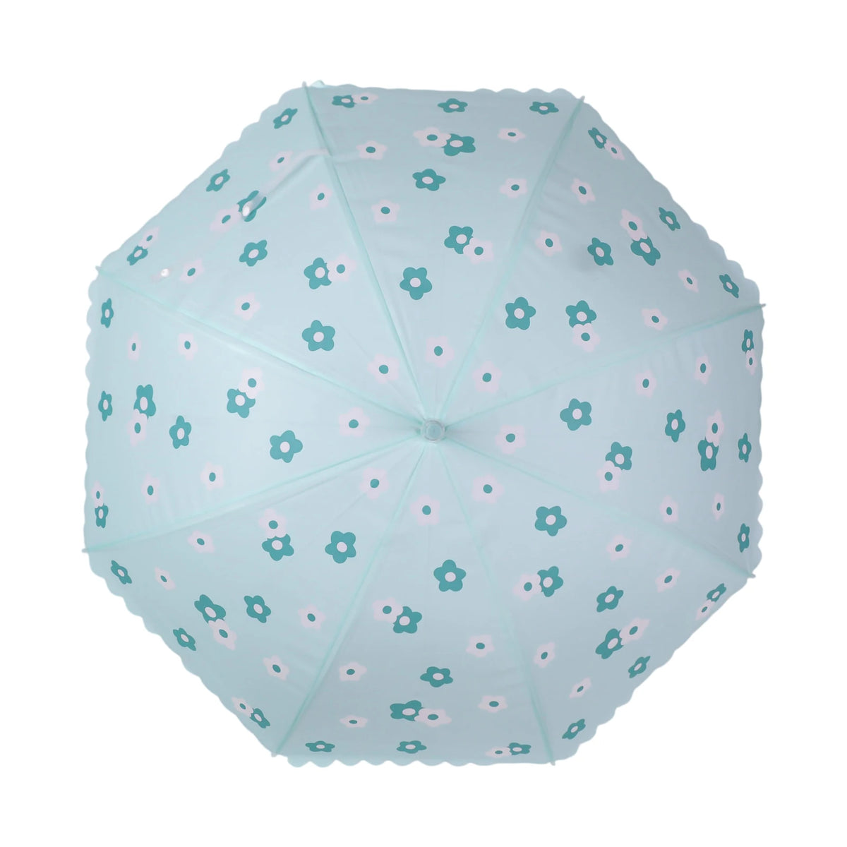Parapluie Floral à Bords Festonnés — Motif Fleuri