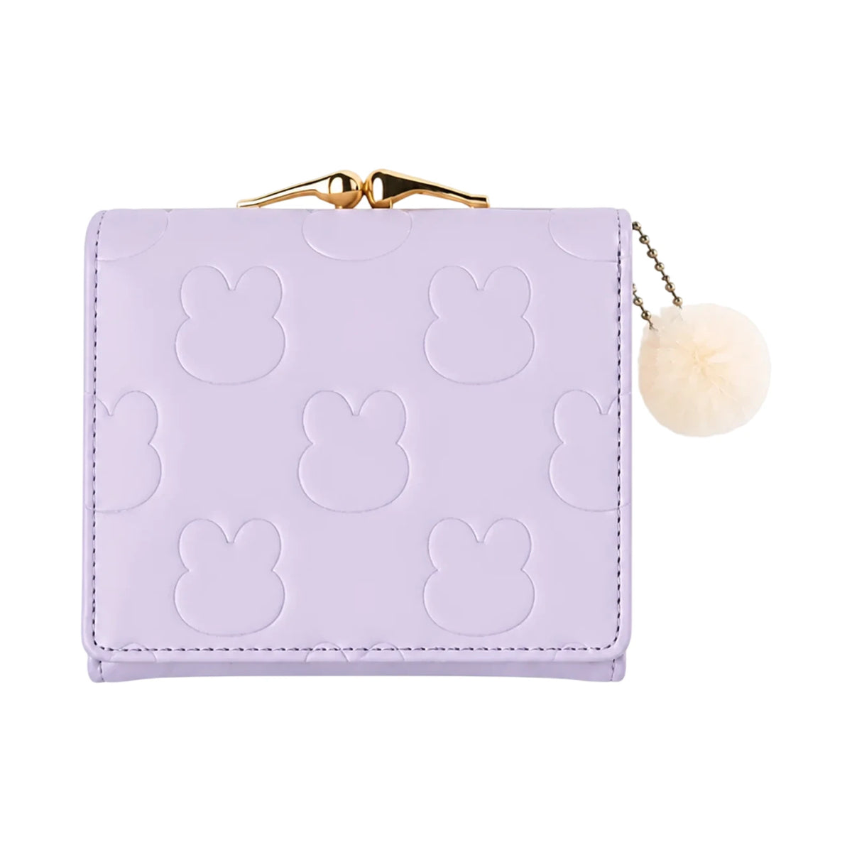 Portefeuille Enfant Lapin en Relief avec Pompon — Rose