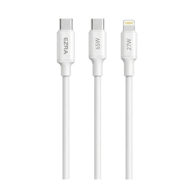 Câble USB - C vers Lightning Blanc 65W/27W EZRA - Librairie Oxford City