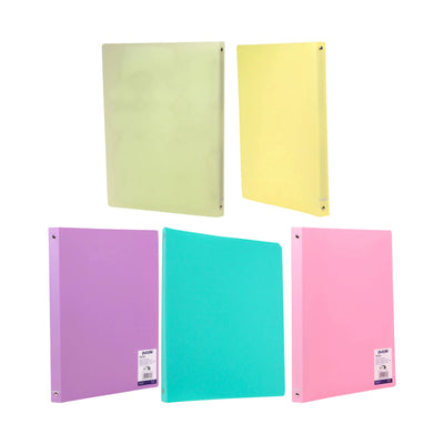 Classeur PP Souple Purple Pastel A4 Dos 20mm – 4 Anneaux – Assortis - Librairie Oxford City