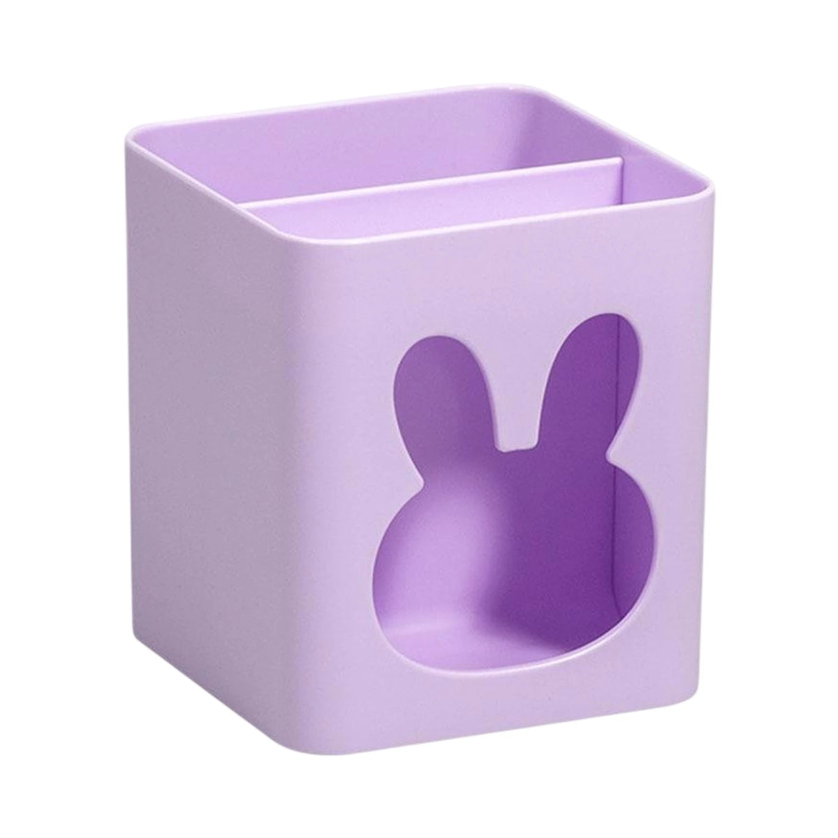 Porte-Stylos Carré en Plastique — Motif Lapin Violet - Librairie Oxford City
