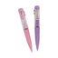 Stylos à bille fantaisie avec figurine lapin en rose et violet