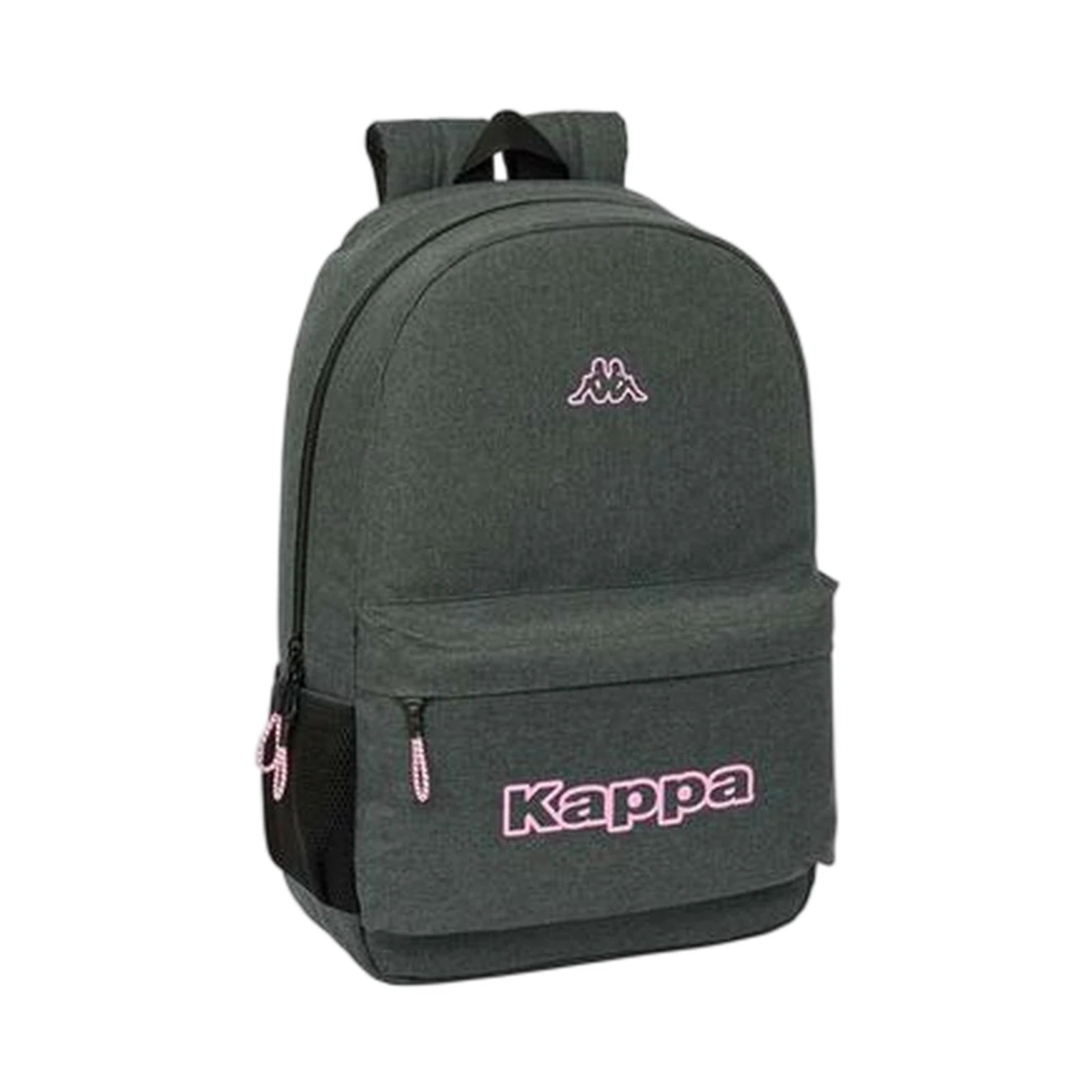 Kappa - Sac à dos gris, noir et rose — Collège & Lycée - Librairie Oxford City