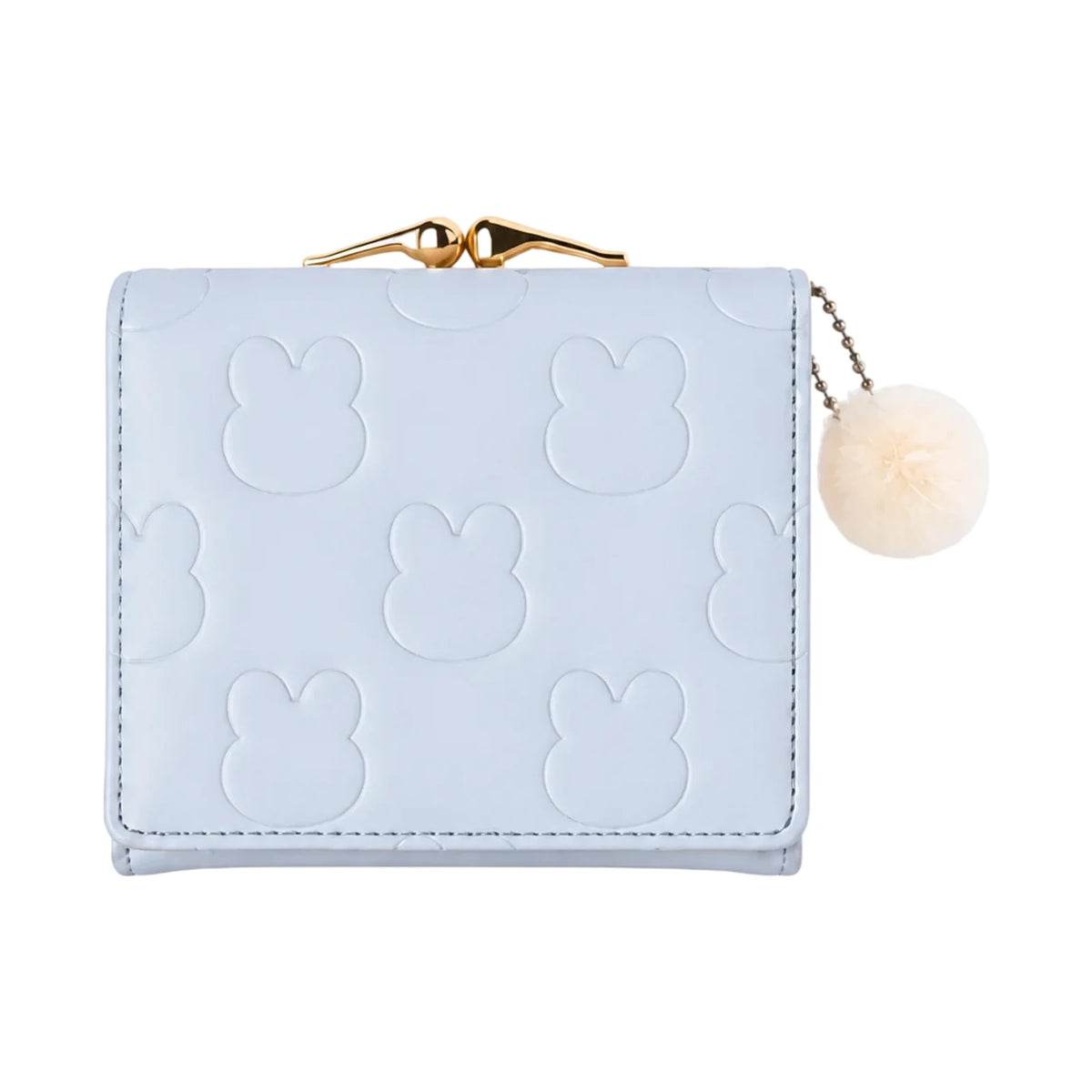 Portefeuille Enfant Lapin en Relief avec Pompon — Rose