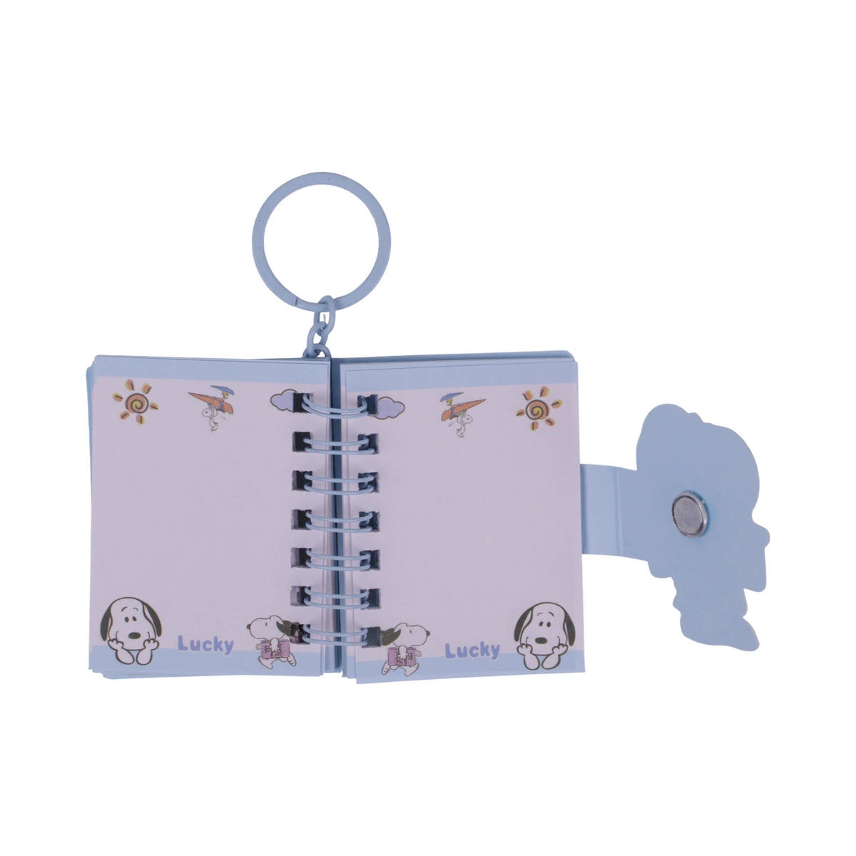 Mini Notebook Spirale avec Porte-Clé - Snoopy Peanuts