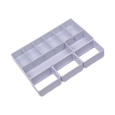 Organisateur de Tiroir à Compartiments Multiples — Plastique Gris - Librairie Oxford City