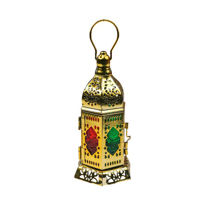 Lantern Décorative Multicolore Métal - Librairie Oxford City