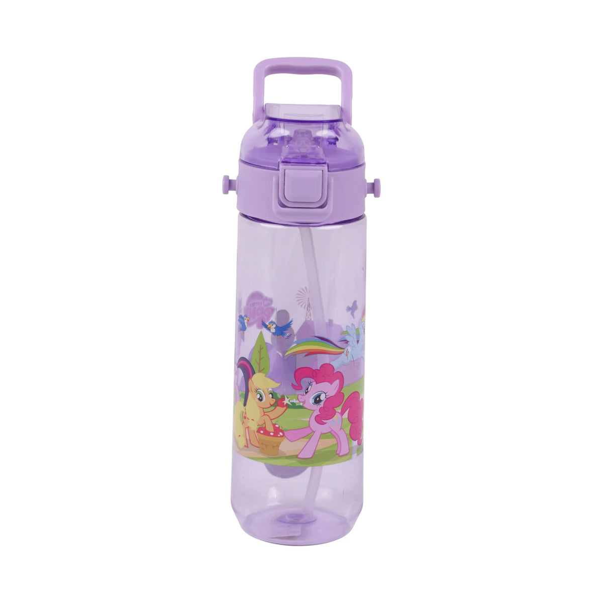 Gourde enfant My Little Pony 750ml violette avec paille et couvercle rabattable