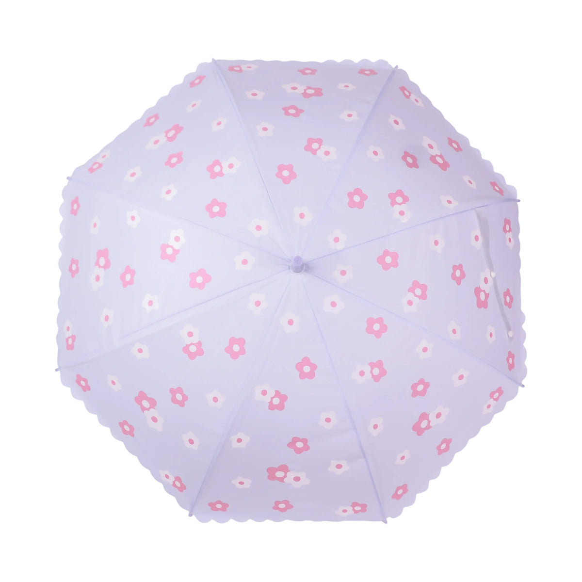 Parapluie Floral à Bords Festonnés — Motif Fleuri