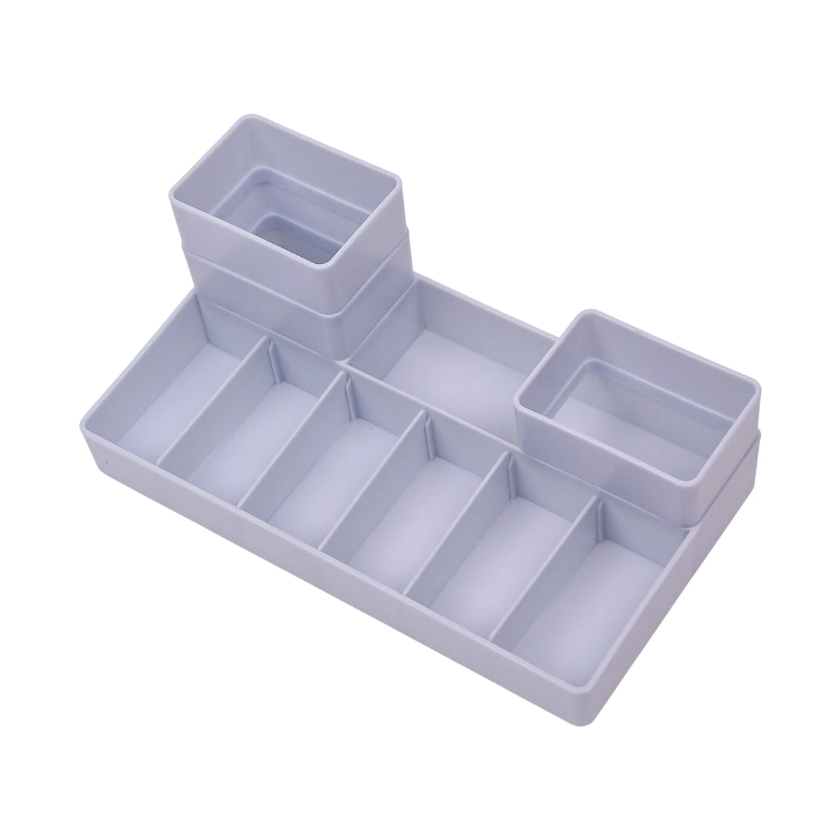 Organisateur de Tiroir à Compartiments Multiples — Plastique Gris - Librairie Oxford City