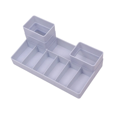 Organisateur de Tiroir à Compartiments Multiples — Plastique Gris - Librairie Oxford City