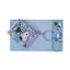 Mini notebook spirale Snoopy bleu et blanc avec porte-clé attaché