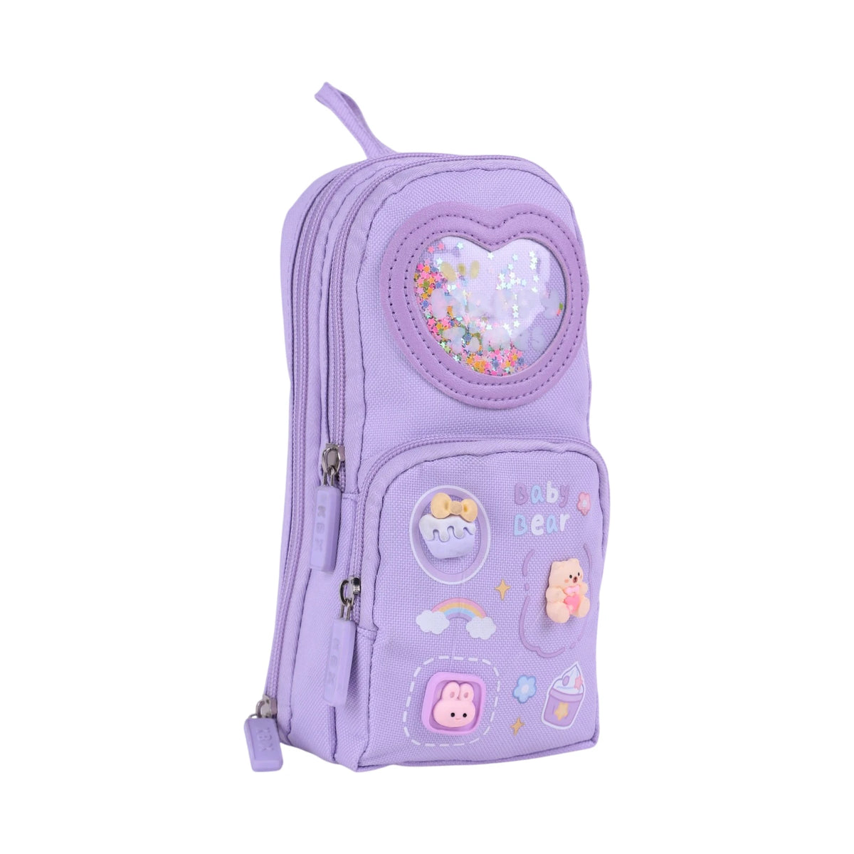 Trousse Baby Bear GM — Violet avec Fenêtre Cœur