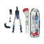 Compas Maped Technic Compact set 4 pièces bleu et gris avec accessoires
