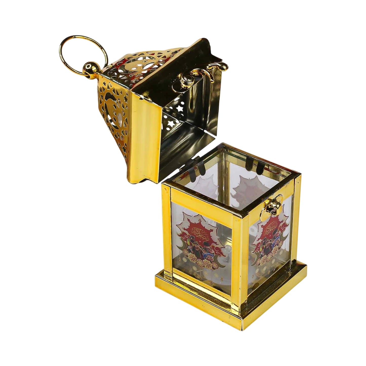 Lanterne Décorative Ornée en Métal et Verre - Librairie Oxford City