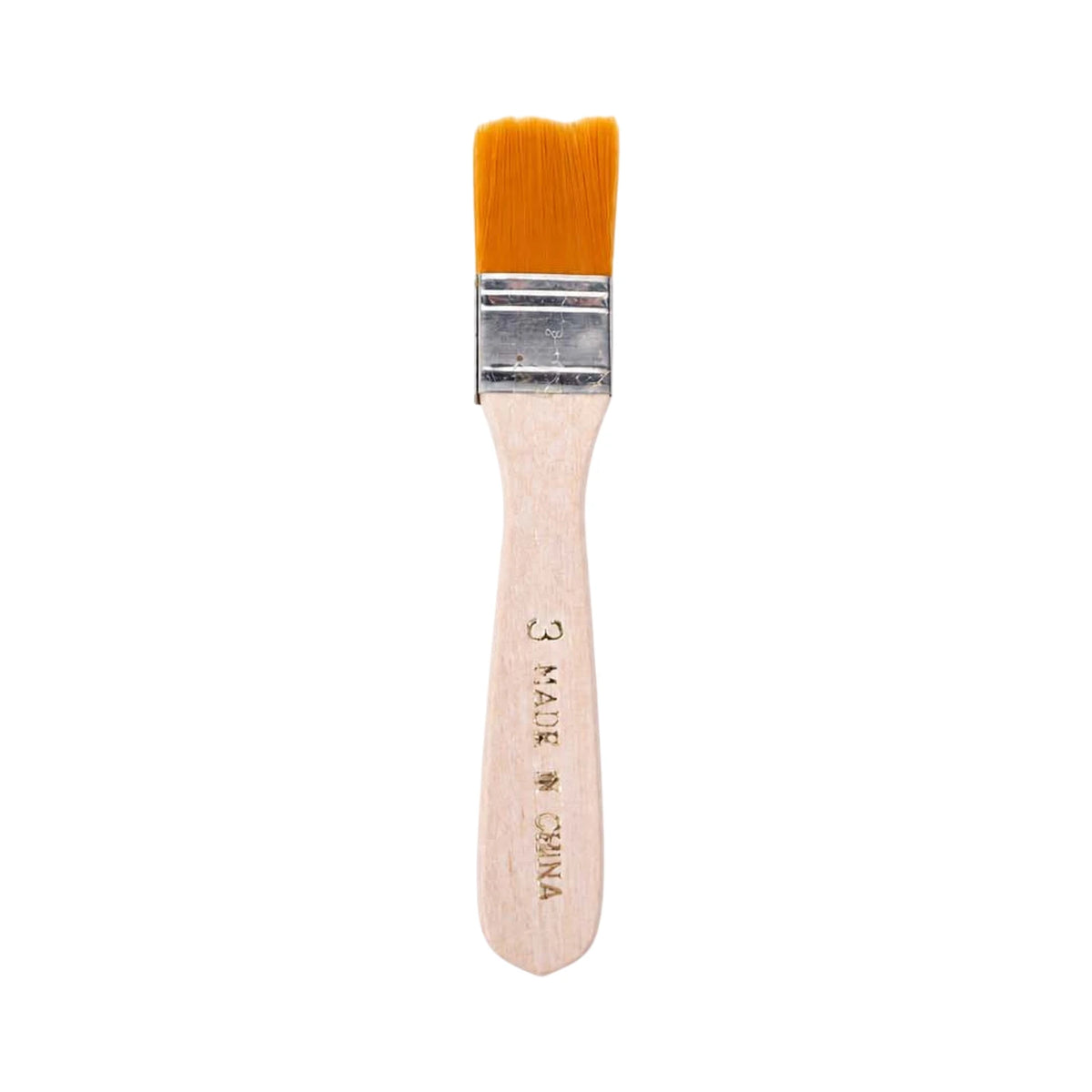 Pinceau Plat Nylon N°3 — Manche Bois - Librairie Oxford City