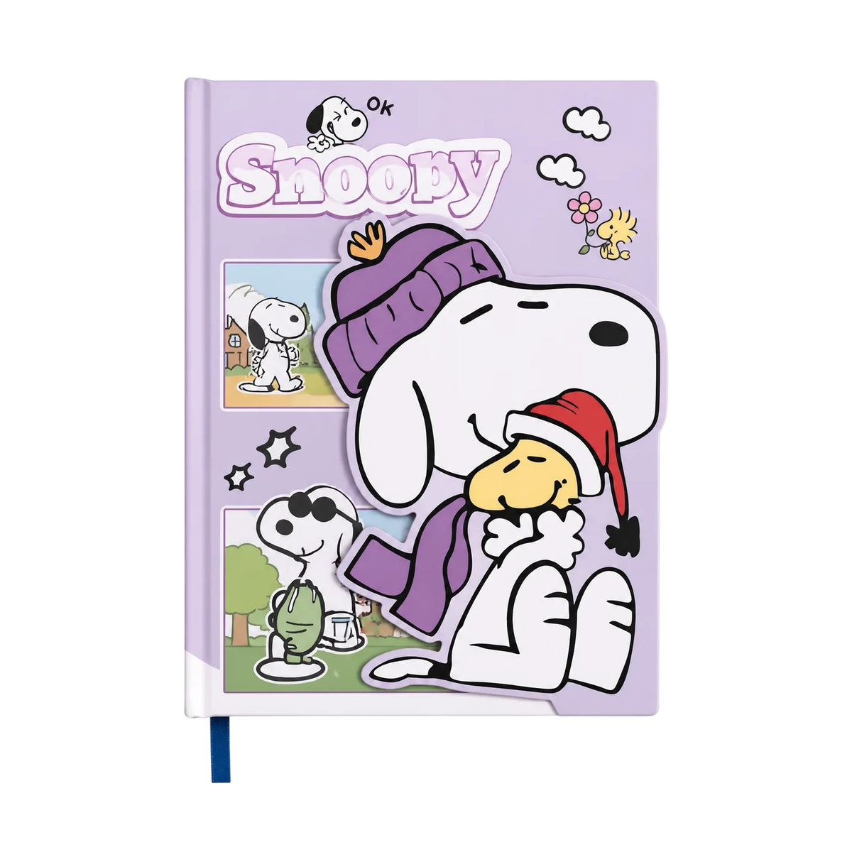 Notebook Snoopy à Couverture Rigide avec Ruban Marque-Page - Librairie Oxford City