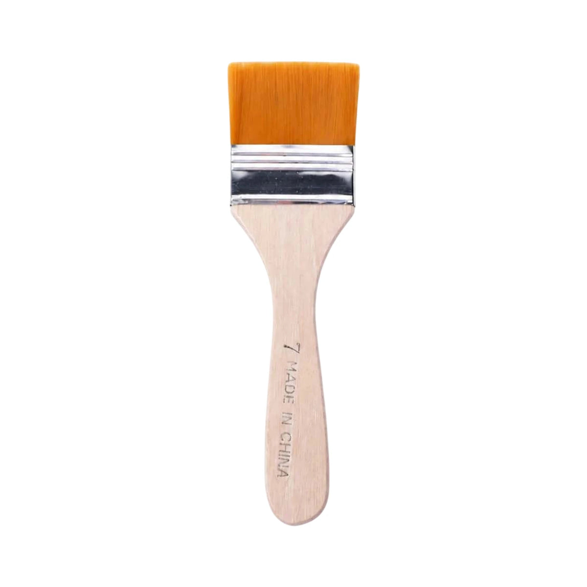 Pinceau Plat Nylon N°7 — Manche Bois - Librairie Oxford City