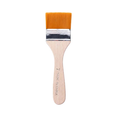 Pinceau Plat Nylon N°7 — Manche Bois - Librairie Oxford City