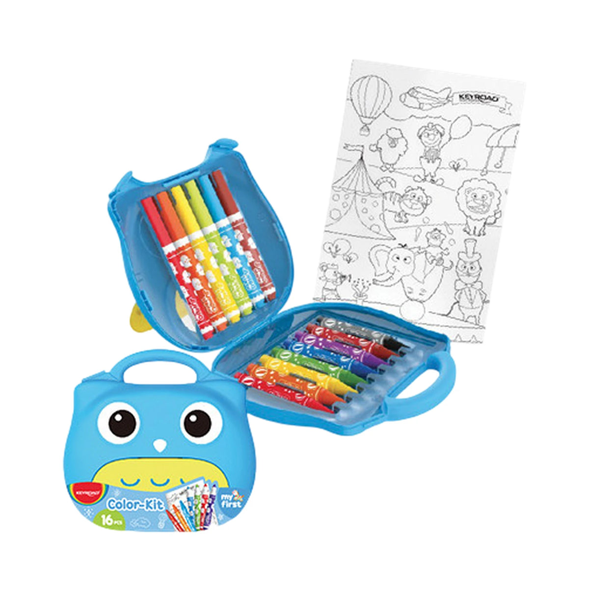 Keyroad - Valisette Color Kit 16 Pièces Motif Hibou