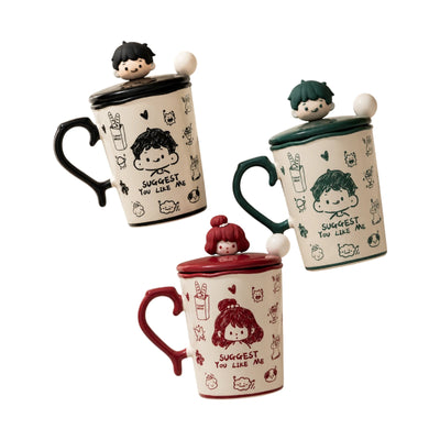 Mug en Céramique avec Couvercle — Illustrations Cartoon - Librairie Oxford City