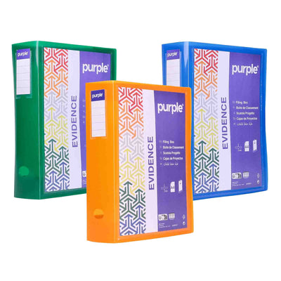 Boîte de Classement A4 Purple Evidence D80 – Personnalisable – Assortie - Librairie Oxford City
