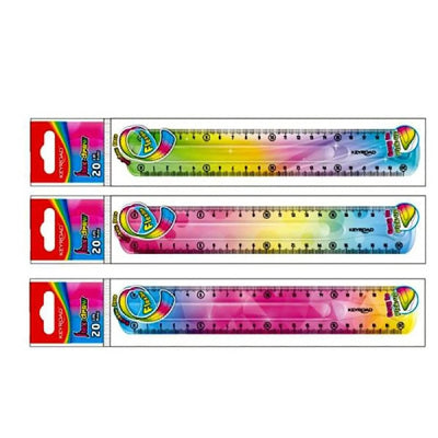 REGLE PLATE 20CM FLEXIBLE - RAINBOW - Librairie Oxford City