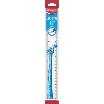 REGLE PLATE 30CM PULSE MAPED - Librairie Oxford City