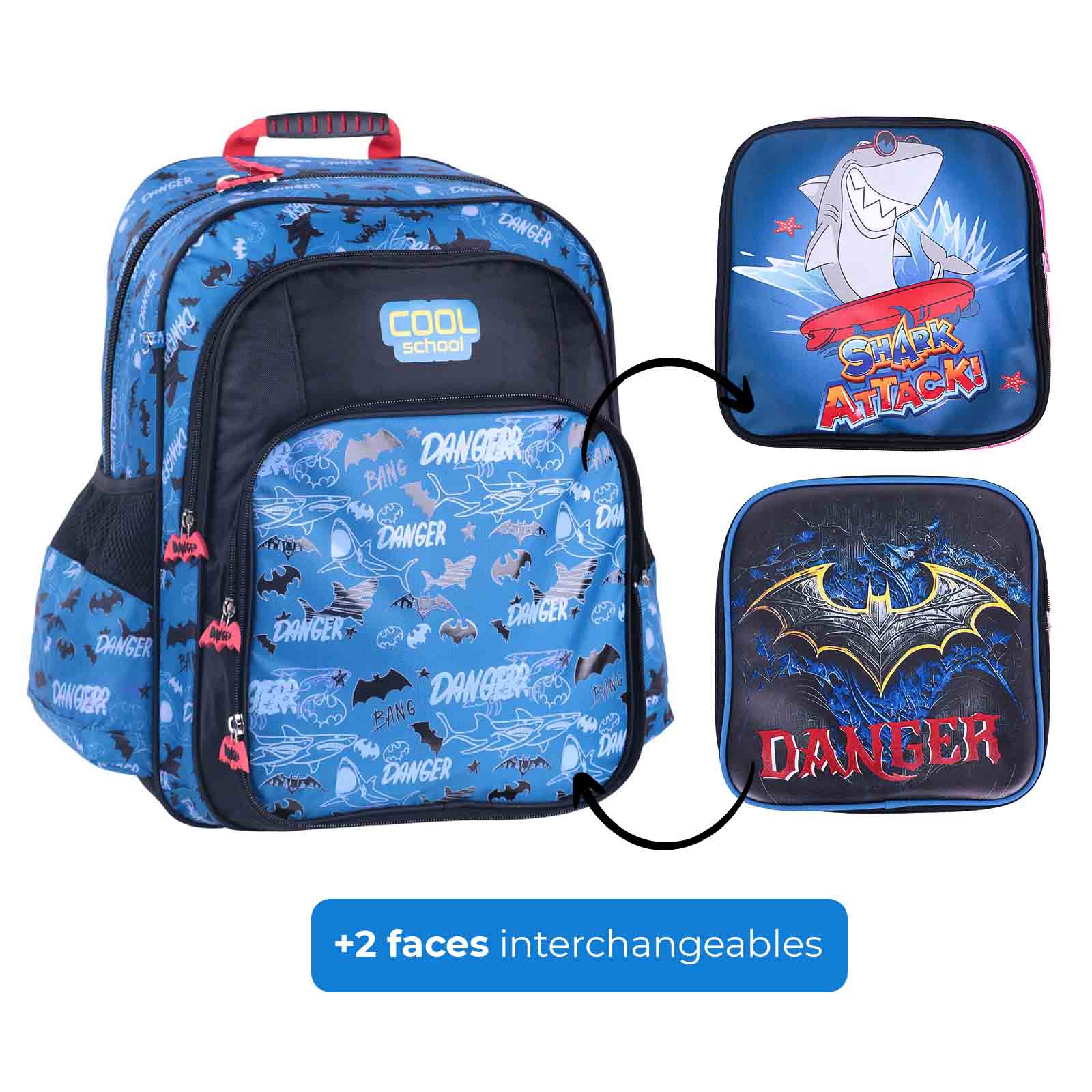 Sac à Dos Scolaire Cool School - 3 Faces - Librairie Oxford City