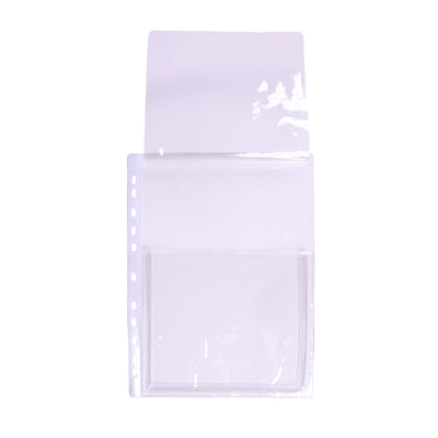 Pochette plans A4 transparente Viquel REF 151416 en PVC cristal avec perforation 11 trous et poche frontale intégrée de 23mm