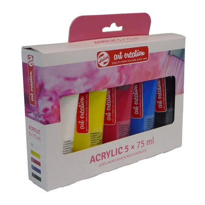 Set 5 Tubes Acrylique - 5 X 75ml | Art Creation - Librairie Oxford City