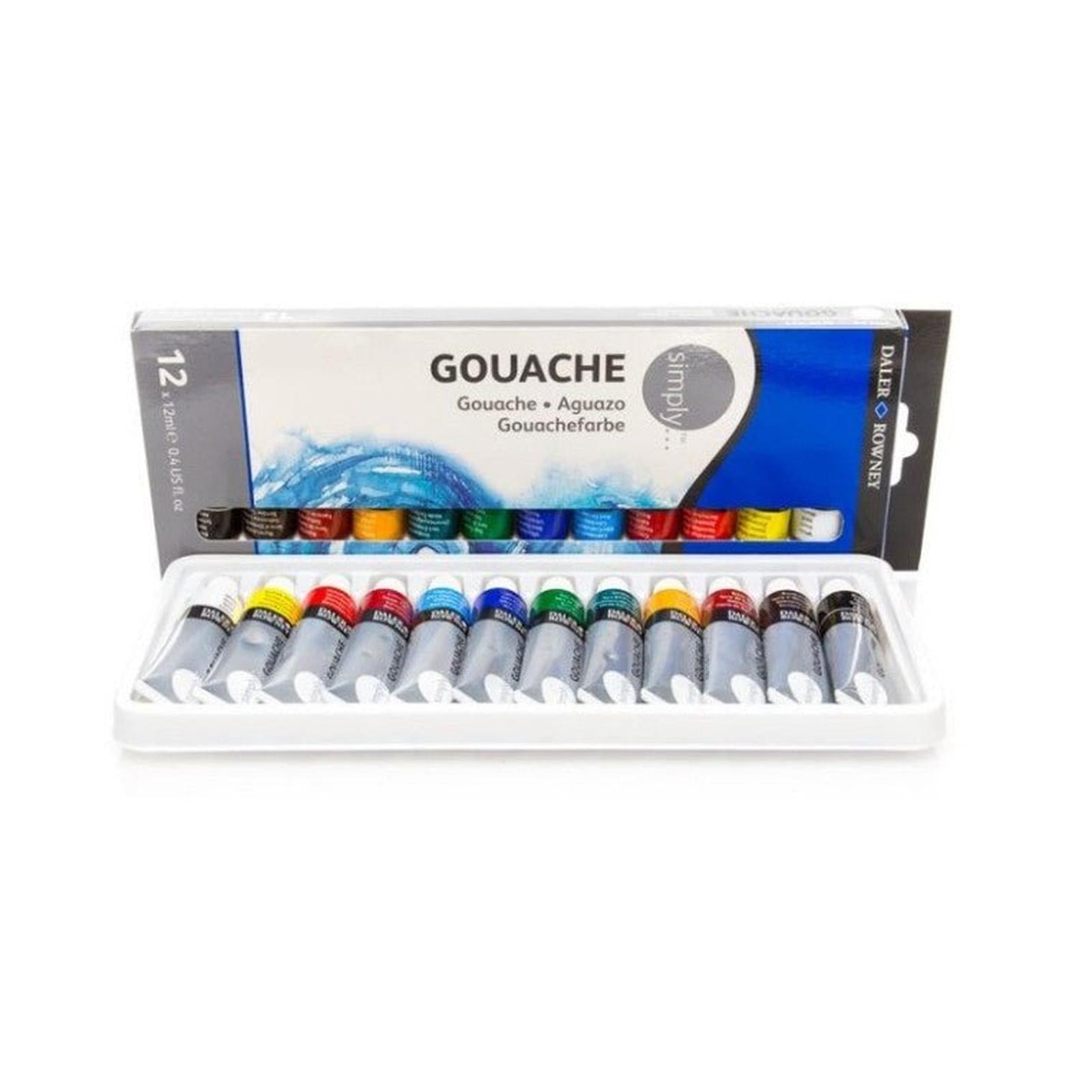Set de 12 Gouaches 12 ml Simply - Daler Rowney - Librairie Oxford City