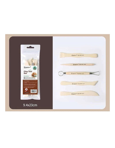 Ensemble de 5 Outils d’Argile – Giorgione 🎨 - Librairie Oxford City
