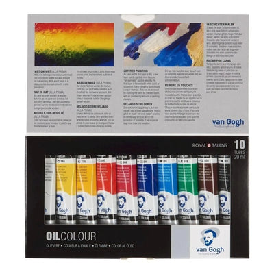 Set de base de couleurs à l'huile| 10 x 20 ml - Van Gogh🎨🖌️ - Librairie Oxford City