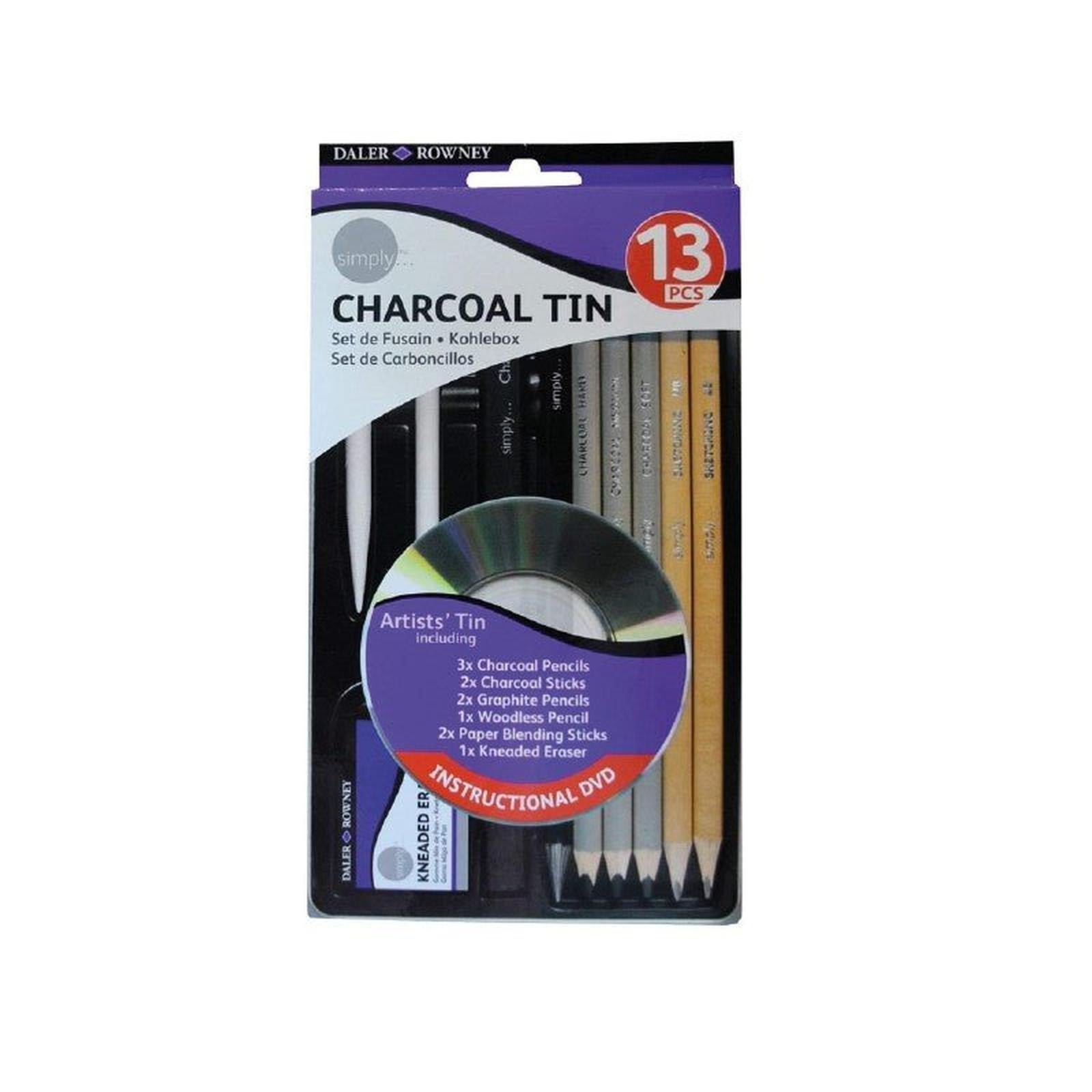 SET DE FUSAIN 12PC SIMPLY "DALER ROWNEY" - Librairie Oxford City