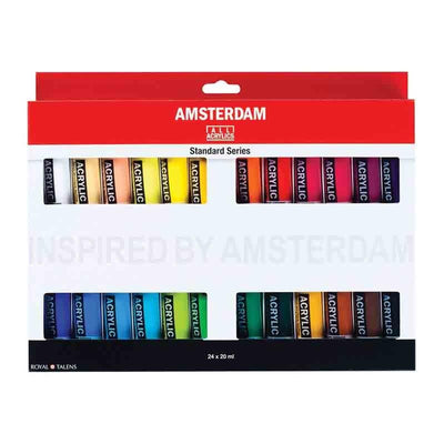 Set Peinture Acrylique de 24 tubes - 24 x 20ml | Amsterdam 🎨🖌️ - Librairie Oxford City