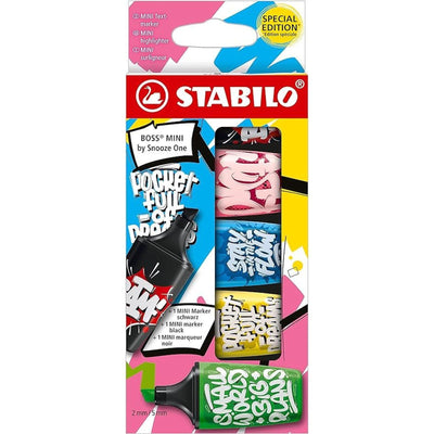 STABILO BOSS 5 surligneurs MINI by Snooze One - Librairie Oxford City