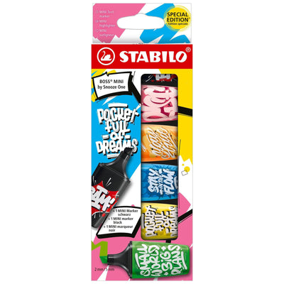 STABILO BOSS 6 surligneurs MINI by Snooze One - Librairie Oxford City