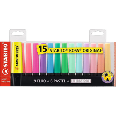 STABILO BOSS BUREAU SET DE 15 - Librairie Oxford City