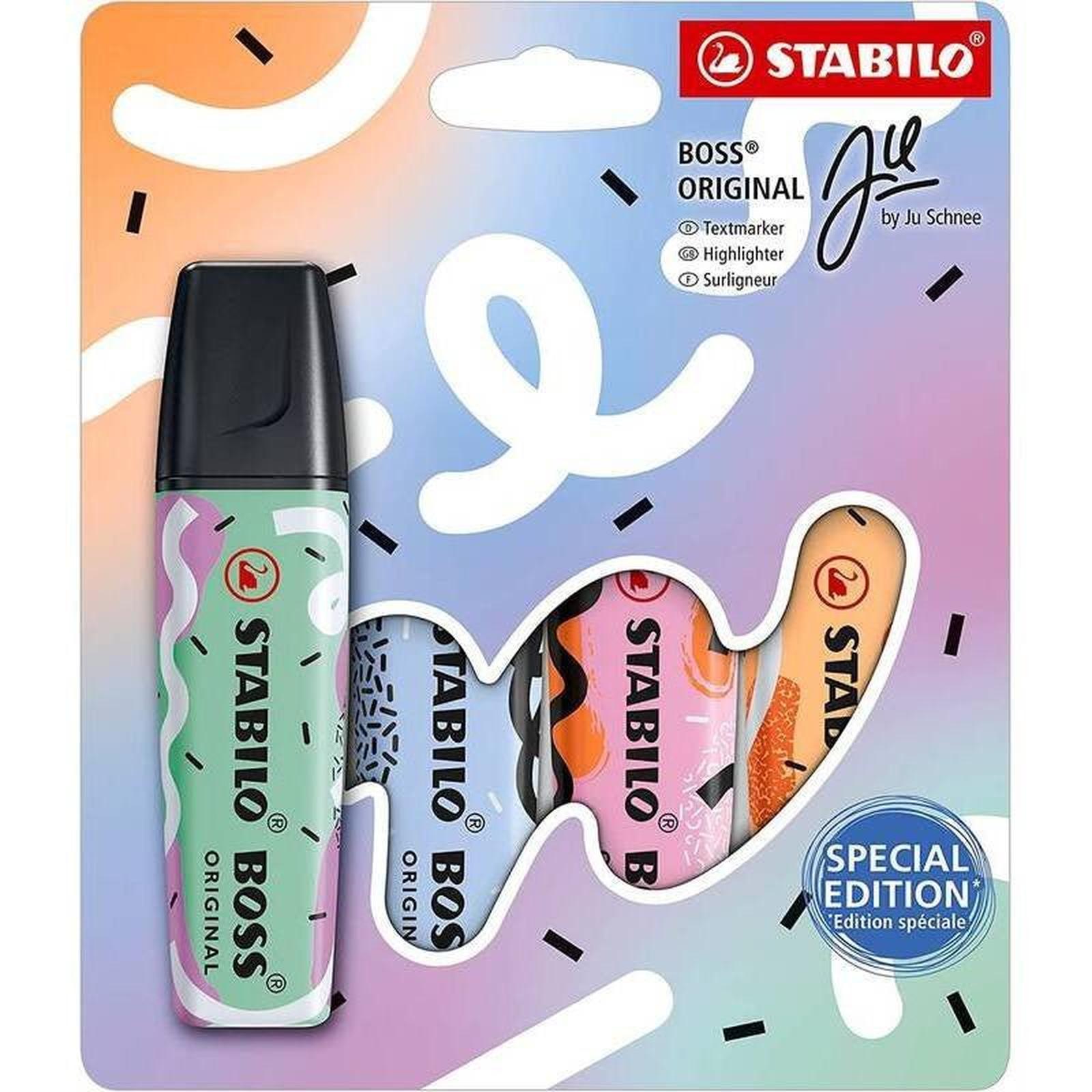 STABILO BOSS ORIGINAL 4 surligneurs by Ju Schnee - Librairie Oxford City