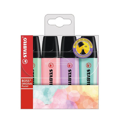 Stabilo Boss pastel pochette de 4 - Librairie Oxford City