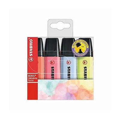 Stabilo Boss pastel pochette de 4 - Librairie Oxford City