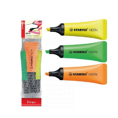 Stabilo Neon pack de 3 - Librairie Oxford City