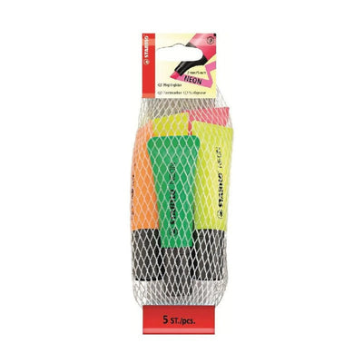 Stabilo Neon pack de 5 - Librairie Oxford City
