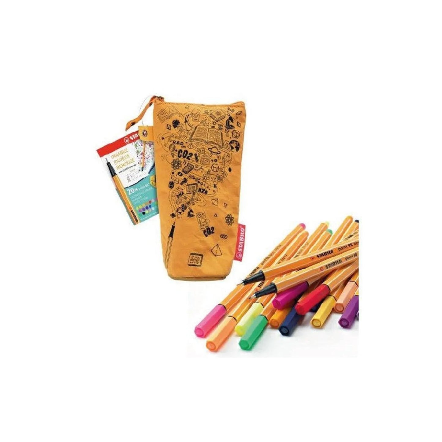 Stabilo point fineliner de 20 + trousse - Librairie Oxford City