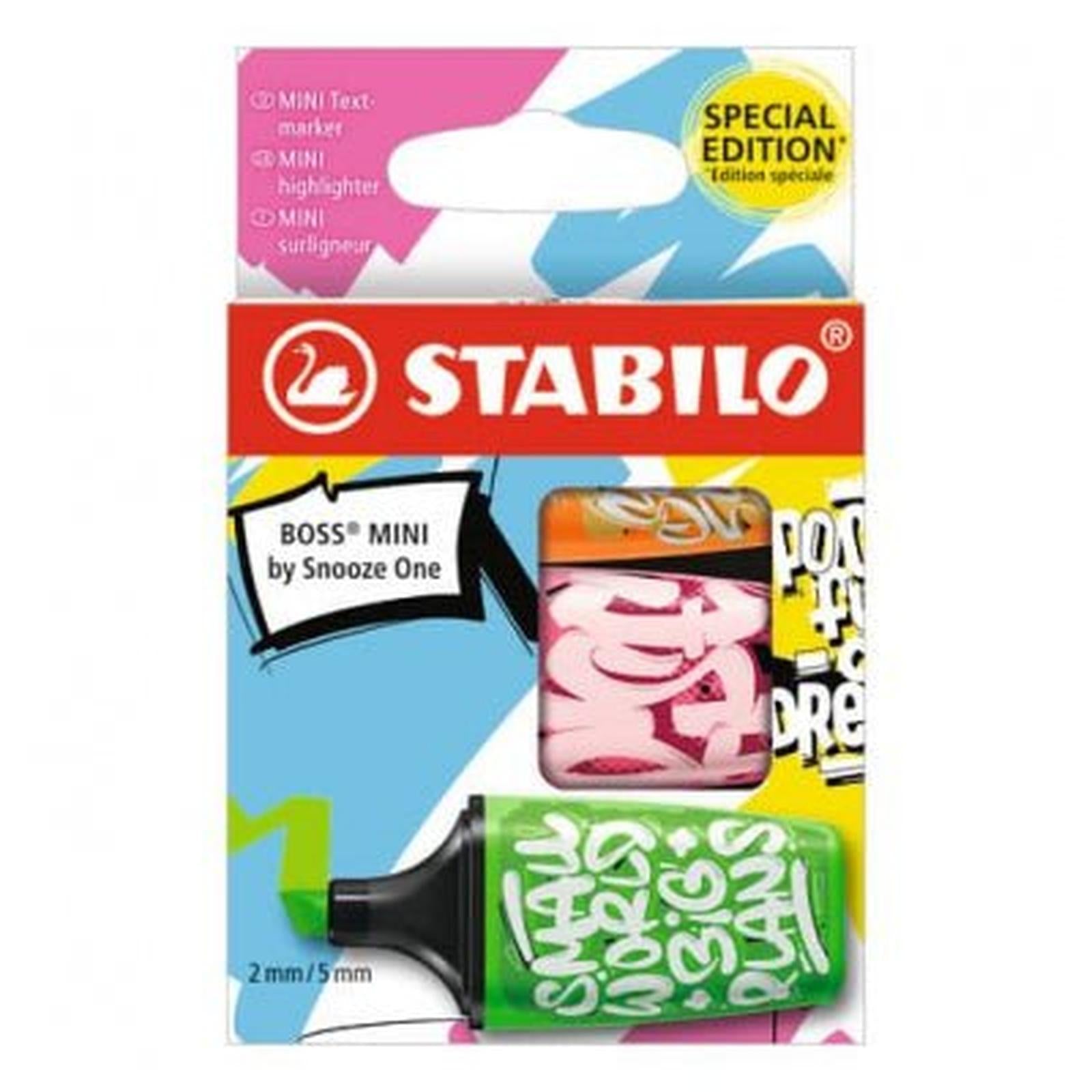 🎨 STABILO BOSS MINI – Édition Limitée Graffiti by Snooze One 💛💙💚 - Librairie Oxford City